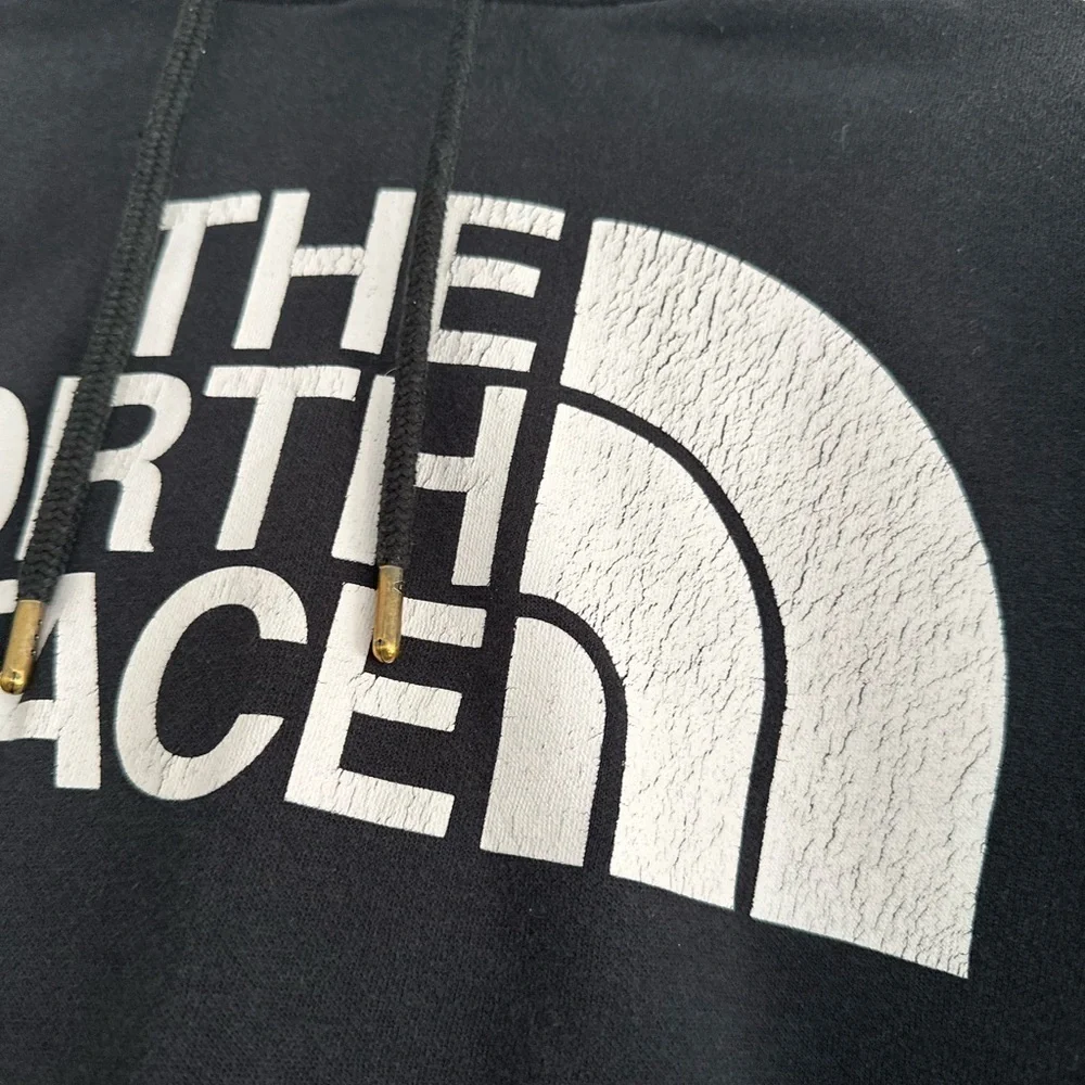 The North Face men’s Sz: L Hoodie Sweatshirt black half dome Logo Pullover.